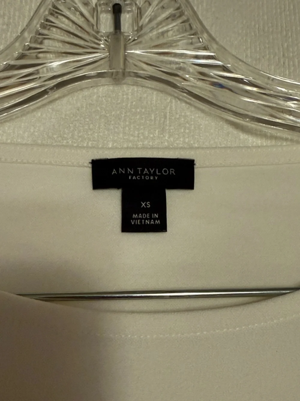 Ann Taylor Factory Cream Boatneck Long Sleeve Top with Pearl Sleeves - Picture 3 of 7